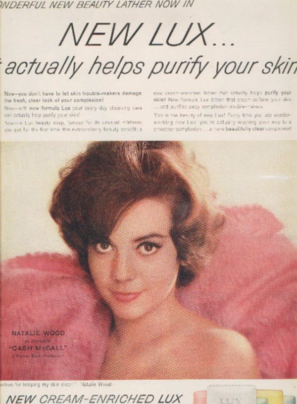 Natalie Wood Lux Soap Ad 1960