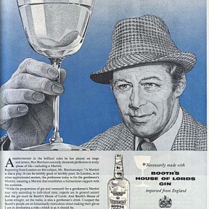 Rex Harrison Booth's House of Lords Gin Ad 1959