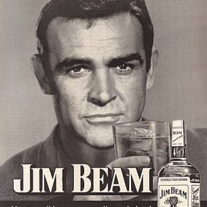 Sean Connery Jim Beam Bourbon Ad 1974