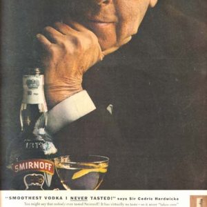 Sir Cedric Hardwicke Smirnoff Vodka Ad 1958