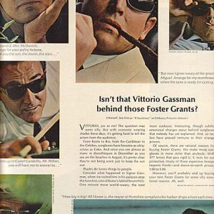 Vittorio Gassman Foster Grant Sunglasses Ad 1966