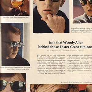 Woody Allen Foster Grant Sunglasses Ad 1967