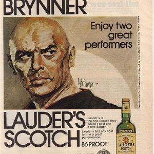 Yul Brynner Lauder's Scotch Whisky Ad 1975