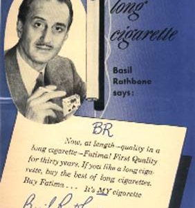 Basil Rathbone Fatima Cigarettes Ad 1949