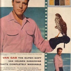 Burt Lancaster Van Heusen Sport Shirts Ad 1954