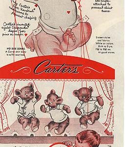 Carter's Children's Clothing Ad 1951