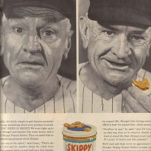 Casey Stengel Skippy Peanut Butter Ad 1959