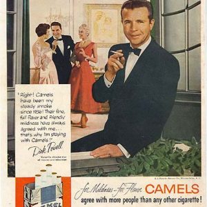 Dick Powell Camel Cigarettes Ad 1954