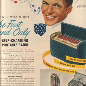Frank Sinatra General Electric Portable Radio Ad 1946