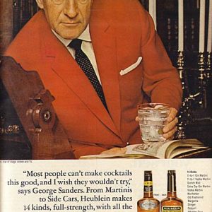 George Sanders Heublin Cocktails Ad 1967