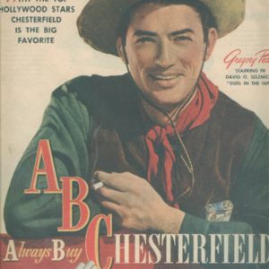 Gregory Peck Chesterfield Cigarettes Ad 1947