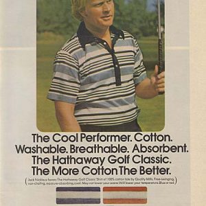 Jack Nicklaus Cotton Shirts Ad 1974