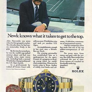 John Newcombe Rolex Watch Ad 1986