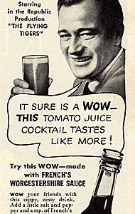 John Wayne French's Worcestershire Sauce Ad 1942