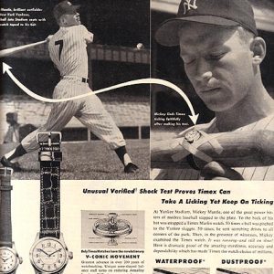 Mickey Mantle Timex Watches Ad 1953