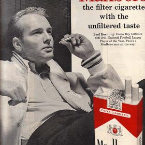 Paul Hornung Marlboro Cigarettes Ad 1962