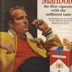 Paul Hornung Marlboro Cigarettes Ad 1963