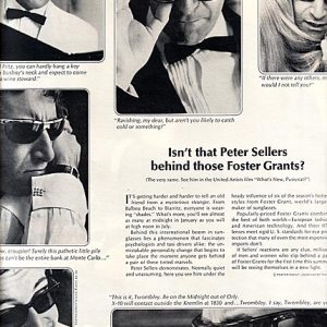 Peter Sellers Foster Grant Sunglasses Ad 1965