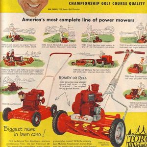 Sam Snead Toro Lawn Mowers Ad 1953