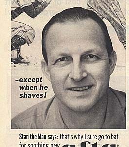 Stan Musial Mennen Afta After Shave Ad 1963