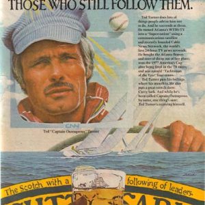 Ted Turner Cutty Sark Scotch Ad 1982