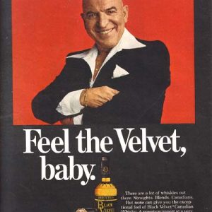 Telly Savalas Black Velvet Whiskey Ad 1978