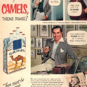 Tyrone Power Camel Cigarettes Ad 1953