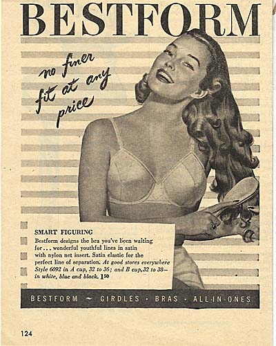 Bestform Bra Ad 1948 - Vintage Ads and Stuff