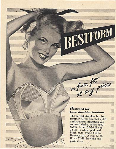 Pair of 1950's Store Countertop Bra Advertising Displays