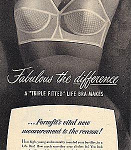 1954 Formfit New Life Bra Woman Beauty Underwear Vintage Print Ad