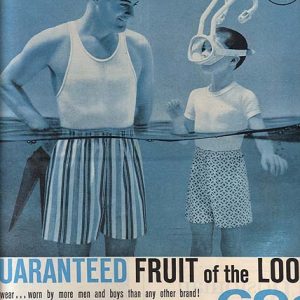 Fruit of the Loom Men's Clothing Ad 1959