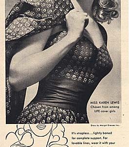 1951 Vintage ad for Lovable Brassiere~The Lovable Brassiere Co