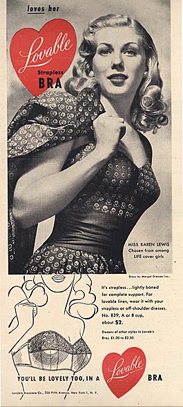Lovable Bra Ad 1948 - Vintage Ads and Stuff