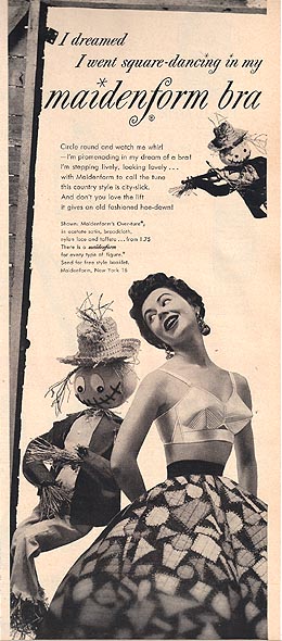 1963 Vintage Lingerie Ad Maidenform Bra I Dreamed I Painted the