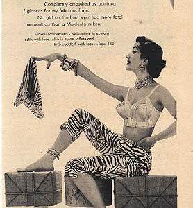 Maidenform Bra Ad October 1954