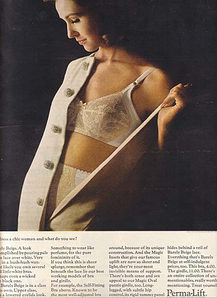 1963 PERMA-LIFT Self Fitting Brassiere Bra Design Lingerie Womens Clothing  Fashion Vintage Print Ad 