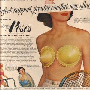 Poses Bra Cups Women's Clothing Ad 1949