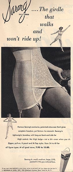 Vintage 1953 Sil O Ette Panty Girdle ad 