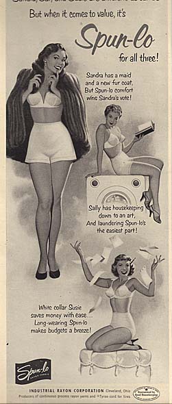 1950 Spun-lo womens panties underwear bra vintage fashion ad