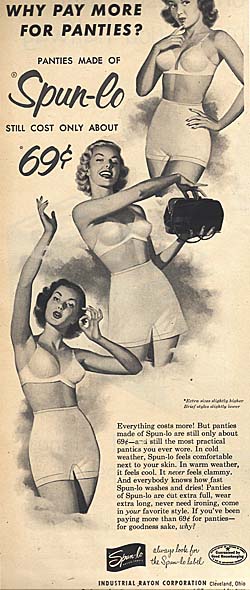 Spun-lo Panties Ad 1952 - Vintage Ads and Stuff