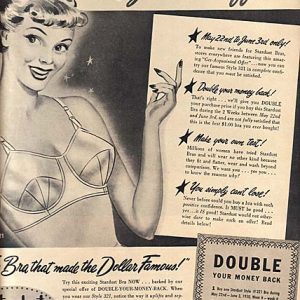 1950s vintage brassiere AD STARDUST 321 BRA Double your money back ! 031923