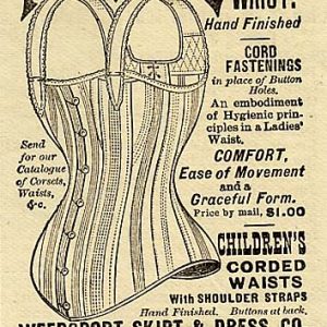 Weedsport Skirt & Dress Co Corset Ad 1888