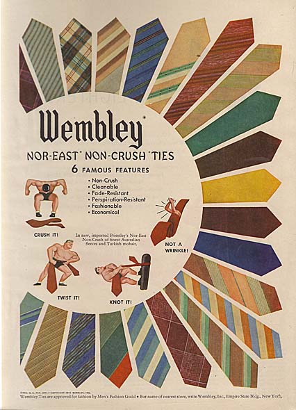 Vintage card trivia Wembley's Tie Breaker The Gentleman's Guide To Tie  Trivia