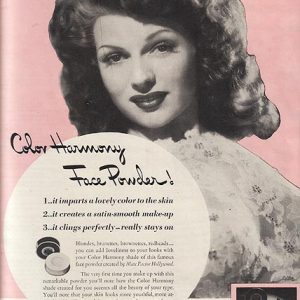 Max Factor Rita Hayworth Ad 1942