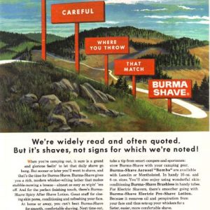 Burma Shave Ad 1963