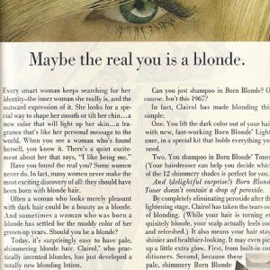 Clairol Ad 1967