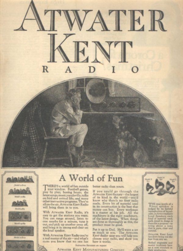 Atwater Kent Ad December 1924