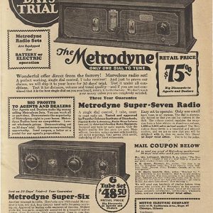 Metro Electric Company Ad 1927