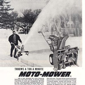 Moto-Mower Snow Blower Ad 1963