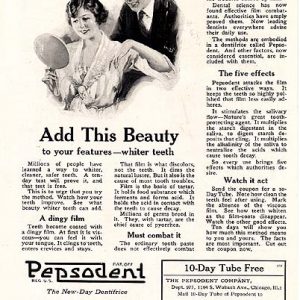 Pepsodent Ad 1922
